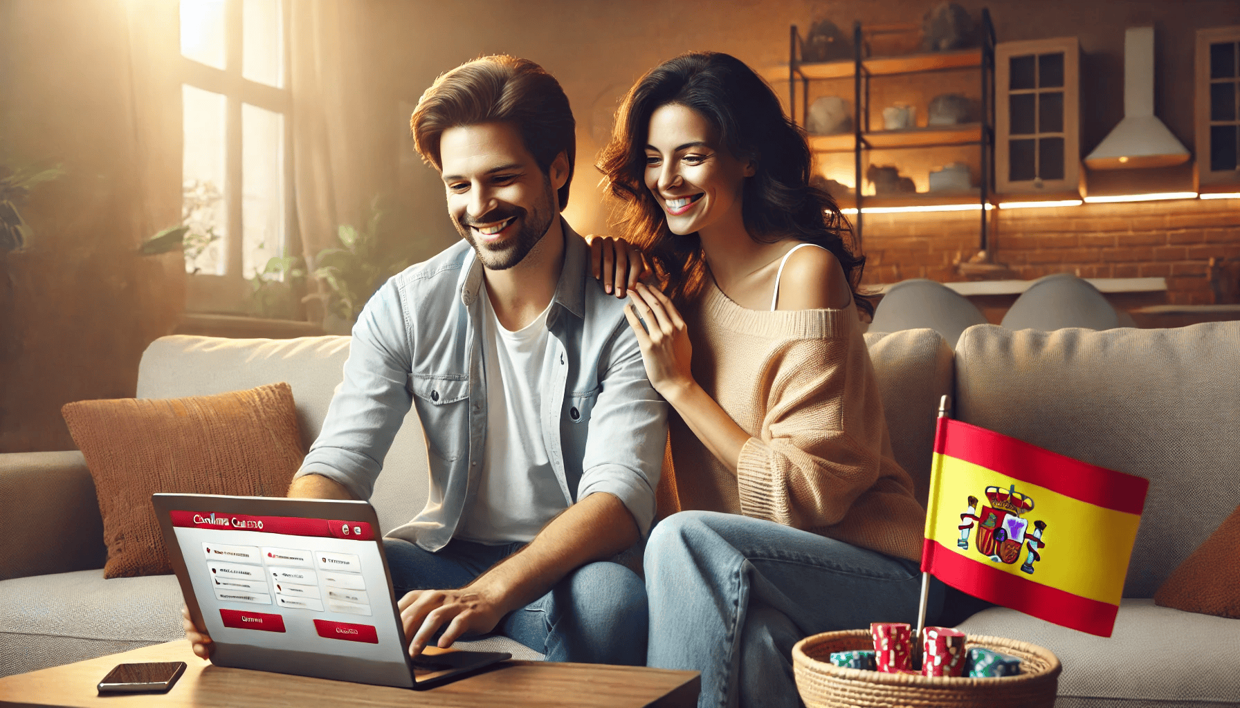 Celebración del entretenimiento digital en los casinos online españoles, destacando el disfrute social y la conexión emocional.