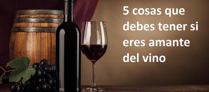 5 cosas que debes tener si eres amante del vino