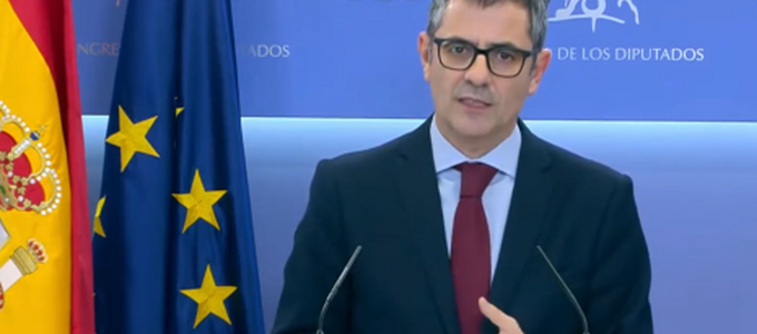 Bolaños asegura que Bruselas tiene "cero preocupación" sobre la ley de amnistía