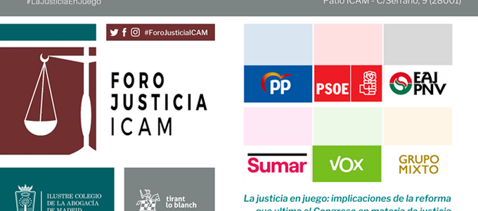 9 abril | Los grupos parlamentarios abordan en el ICAM la recta final de la reforma de la justicia #eventoslegales