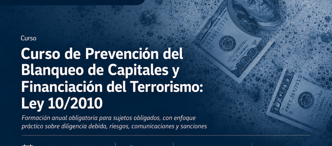 24 de septiembre | Curso de Prevención del Blanqueo de Capitales y Financiación del Terrorismo: Ley 10/2010