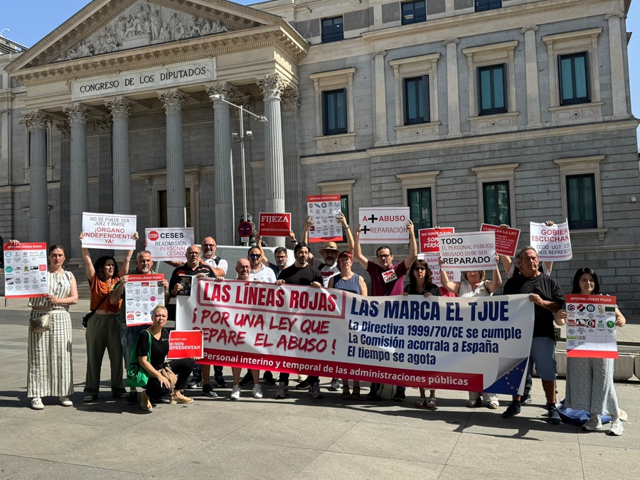Asociaciones y sindicatos de interinos reclaman a Bruselas que lleve a España ante el TJUE por el abuso de temporalidad en el empleo público