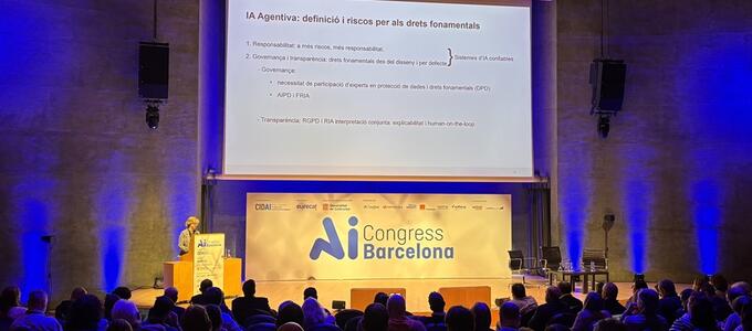 Meritxell Borràs reclama en el AI Congress Barcelona una estrategia coordinada ante los riesgos amplificados por la IA agéntica