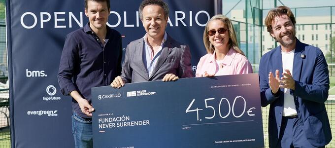 El Carrillo Open Solidario recauda 4.500 euros para el nuevo gimnasio oncológico de Never Surrender en Murcia