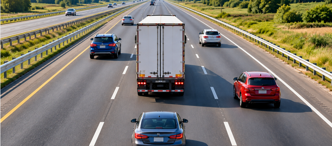 Compartir las carreteras de Oklahoma de forma segura con camiones comerciales de gran tamaño